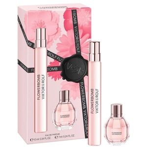 Viktor & Rolf Flowerbomb Mini Rollerball & Bottle Set - Pink